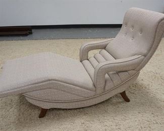 1013	CONTOUR RECLINING CHASE LOUNGE. APP. 58 IN L, HAS ORIGINAL LABEL. 
