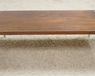 1019	LANE CHROME FRAME MIDCENTURY MODERN COFFEE TABLE. 58 IN X 22 IN. 14 IN H
