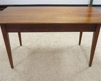 1045	CHERRY TABLE W/ TAPERED LEGS. 60 IN 33 IN 30 IN H 
