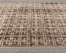 1069	ROOM SIZE RUG W/ SQUARES, 11 FT 6 IN X 8 FT 5 IN 
