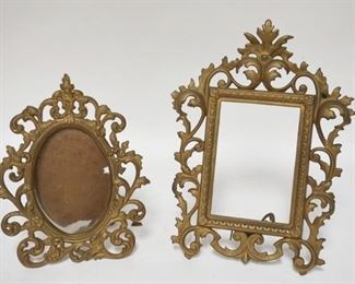 1085	2 CAST IRON VICTORIAN FRAMES LARGEST IS 9 IN X 12 IN 

