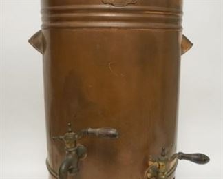 1096	LARGE COPPER COFFEE URN IDEAL COFFEE POT CO, PHILADELPHIA, HAS A GRANITEWEAR LINER, 30 1/2 IN HIGH
