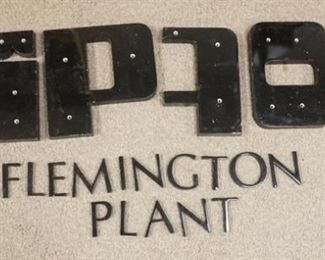 1135	ALUMINUM LETTERS LIPTON, FLEMINGTON PLANT, LARGE ARE 10 1/4 IN, SMALL ARE 3 1/4 IN, LIPTON TEA FLEMINGTON, NY
