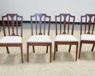 1156	SET OF 6 ANTIQUE DINING CHAIRS W/STRING INLAY, 2 ARM, 4 SIDE
