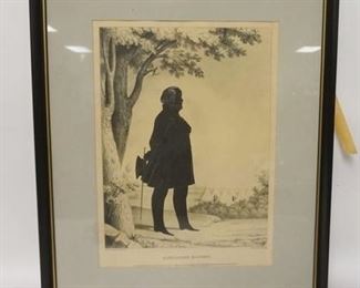1171	KELLOGG SILHOUETTE ALEXANDER MACOMB, FULL LENGTH, FROM LIFE WM. H. BROWN, 1844, 17 1/8 IN X 21 1/8 IN INCLUDING FRAME
