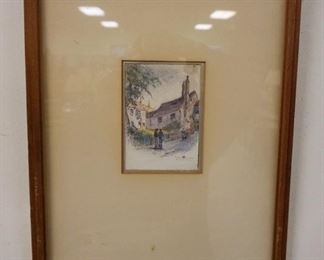 1208	WATERCOLOR OF TURT TAVERN, HELL LANE, OXFORD, OVERALL 13 1/8 IN X 17 1/8 IN, IMAGE IS 3 3/4 IN X 5 1/4 IN
