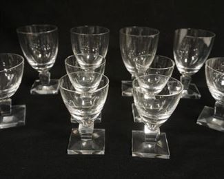1272	10 PIECE ORREFORS CRYSTAL STEMWARE, 3 SIZES, TALLEST IS 5 3/8 IN
