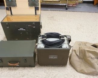 1278	MILITARY LOT, GERMAN FIELD ALTER IN BOX & US ARMY SIGNAL CORPS LOUDSPEAKER
