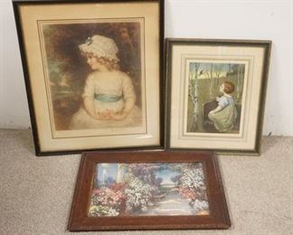 1297	3 PIECES OF FRAMED ARTWORK, LARGEST IS 20 3/4 IN X 24 1/2 IN INCLUDING FRAME
