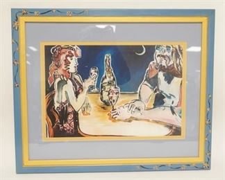 1313	MARCY MISATA ARTWORK W/MATCHING PAINTED FRAME, DOUBLE MATTED, 22 1/2 IN X 18 1/2 IN INCLUDING FRAME
