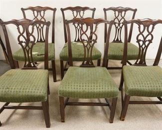 1337	SET OF 6 DINING CHAIRS W/CARVED SPLATS, STRAIGHT LEG, 38 IN HIGH X 23 IN WIDE
