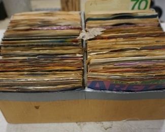 1348	LARGE LOT OF 45 RPM RECORDS, MAY CONTAIN MULTIPLES
