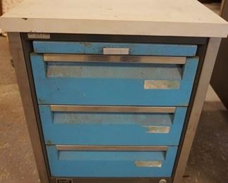 1357	3 DRAWER CABINET W/ELECTRONIC COMPONENTS & HARDWARE
