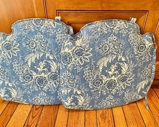 Pair of Pierre Deux seat cushions