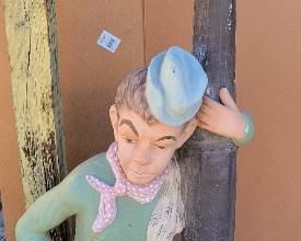 Cantinflas 5 ft tall concrete llamp.