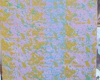 Abstract oil on paper 30" x 22". There are 2 by this artist.