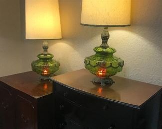 Beautiful Lime Lamps with amber, lower lights
37” (h)
