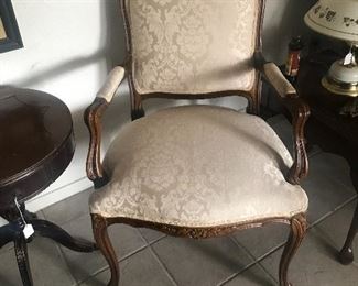 Lovely Vintage Chair with carvings on arms, legs and back