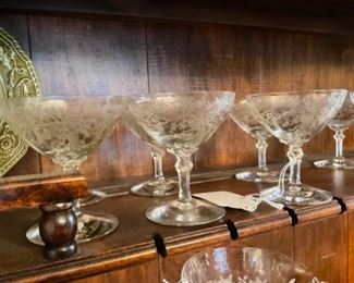 Tall sherbets. Fostoria. June pattern.