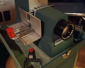 Vintage Movie Projector and Screen