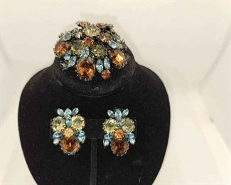 001 Ben Reig By Shreiner Brooch Earrings