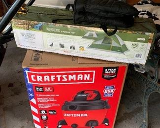 Craftsman shop vac, keystone tent