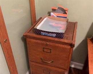 Wood filing cabinet