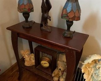 Accent table, lamps