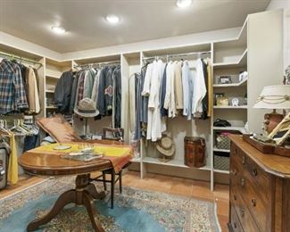 Clothes, table,  dresser