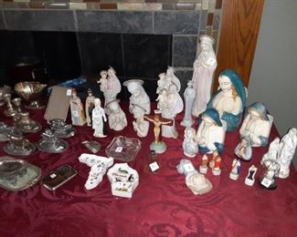 Occupied Japan religious porcelain and bisque figurines