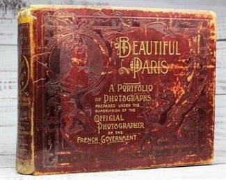 Antique Book Beautiful Paris A Portfolio of Photographs