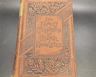 Antique C. 1885 Family Cyclopedia of Useful Knowledge Illustrated Book HC Lupton