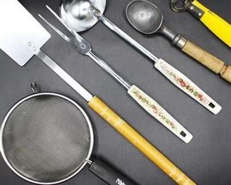 Lot of Miscellaneous Retro Kitchen Utensils