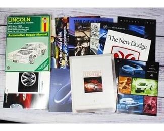 Lot of Retro Vintage Car Manuals and Brochures including Dodge, Lincoln, Volkswagen More