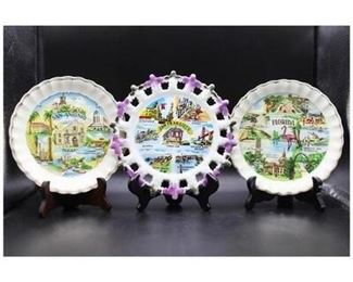 Lot of Vintage City State Collector Porcelain Souvenir Plates