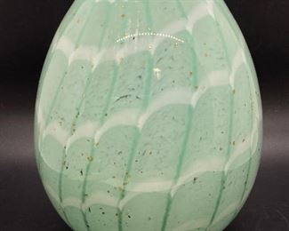 Swirled Green Glass Dragon Egg Battery Operated Light