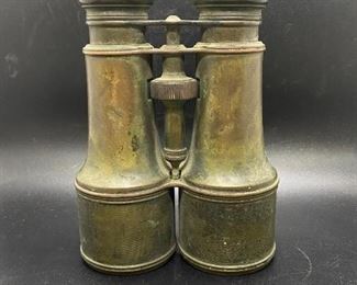 Vintage Antique Brass Lemaire FABT Paris Field Binoculars