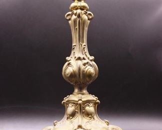 Vintage Baroque Style Metal Brass Candle Stick Holder