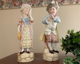 ANTIQUE BISQUE BOY AND GIRL