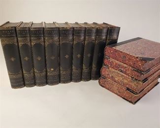 1882 Works of Nathaniel Hawthorne in 13 volumes. Leather bound with marbled edges.  Published by Houghton Mifflin. Approximately 6-⅞" by 5"
