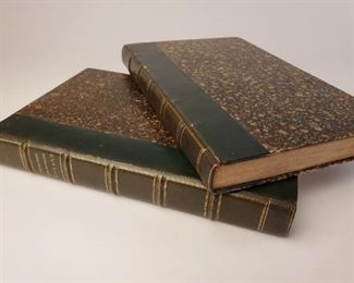1864 Two volumes Etude Sur Madame Roland et Son Temps Par Dauban Paris published by Henri Plon. French publication with fine binding. Approximately 9-⅜" by 6-⅛"