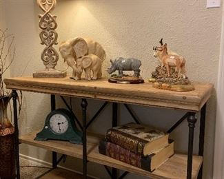 wood and iron sofa table