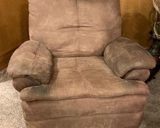 comfy suede recliner