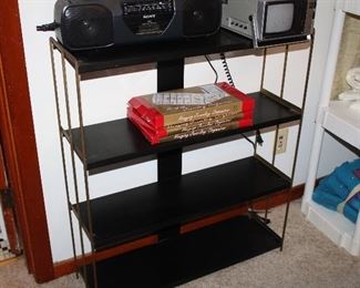 vintage metal bookshelf