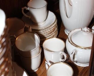 demi-tasse cups and saucers, coffee pot