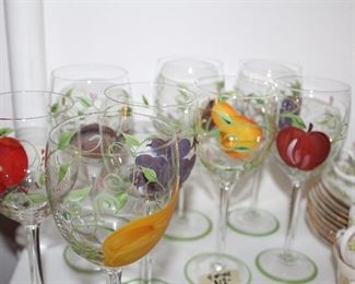 hand-painted wine glasses