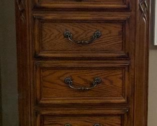 King Bedframe w Storage
King Bedding
Lingerie Chest
Armoire
1 Nightstand (as is)