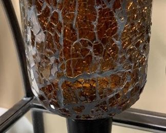 Cracked Glass Candle Holder