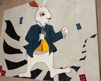 Alice in Wonderland Rug/Wall Art x 2