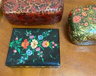 Pretty lacquer boxes from India